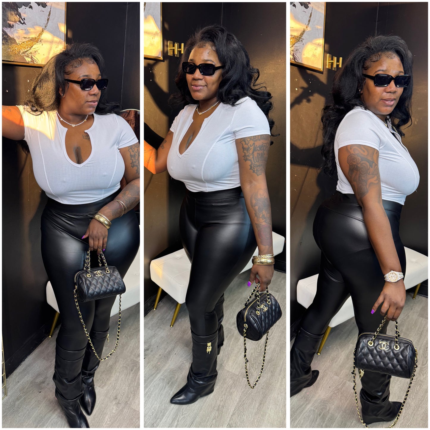 Feisty leather leggings
