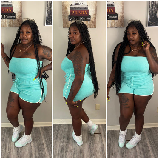 “I’m Bossy” romper (Teal)