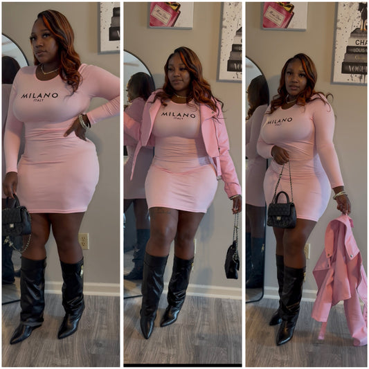 “Milano” dress (pink)