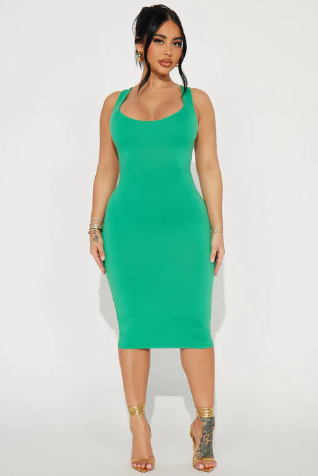 In between The Green dress