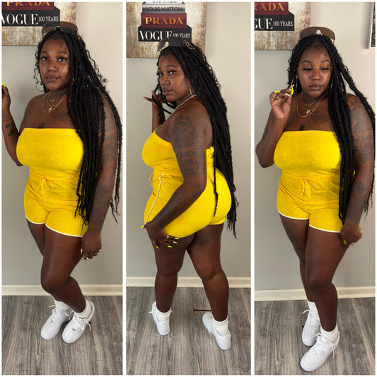 “I’m Bossy” romper (yellow)