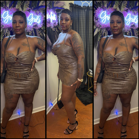 Hit The Gas Leather Dress