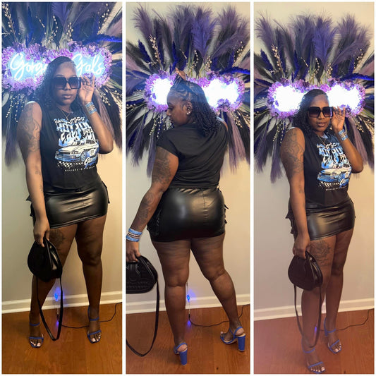 Leather Me Down Leather Skirt